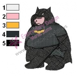 Peter Griffin Batman Family Guy Embroidery Design